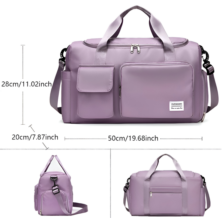 Lisslune | Waterproof Travel Bag with Shoe Compartment – Lightweight Weekend Bag with Plenty of Storage Space