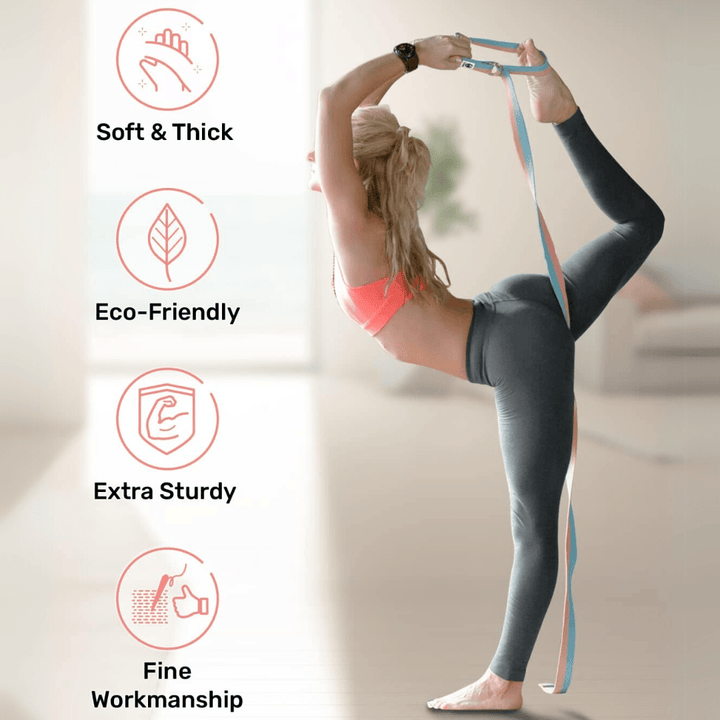 Lisslune | Adjustable Stretch Band for Yoga & Flexibility Training