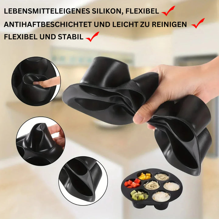 Lisslune | Silicone Muffin Pan for Air Fryer – Non-stick & Flexible for Muffins, Cupcakes & Snacks
