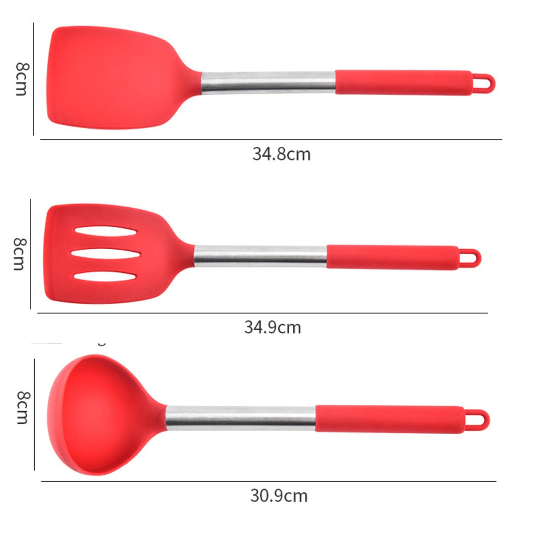 Lisslune | FlexiChef Silicone Kitchen Utensil Set | 3pcs