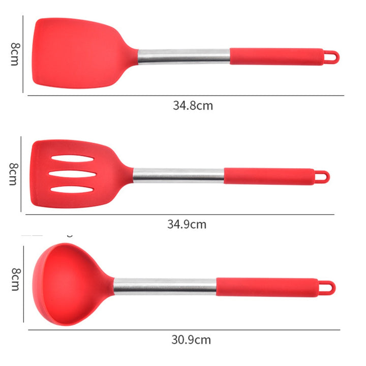 Lisslune | FlexiChef Silicone Kitchen Utensil Set | 3pcs
