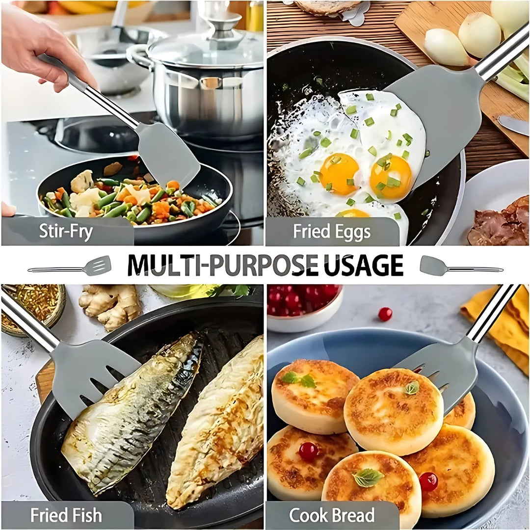 Lisslune | FlexiChef Silicone Kitchen Utensil Set | 3pcs