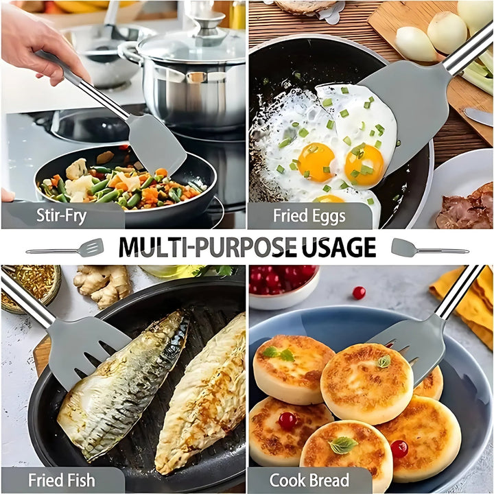 Lisslune | FlexiChef Silicone Kitchen Utensil Set | 3pcs