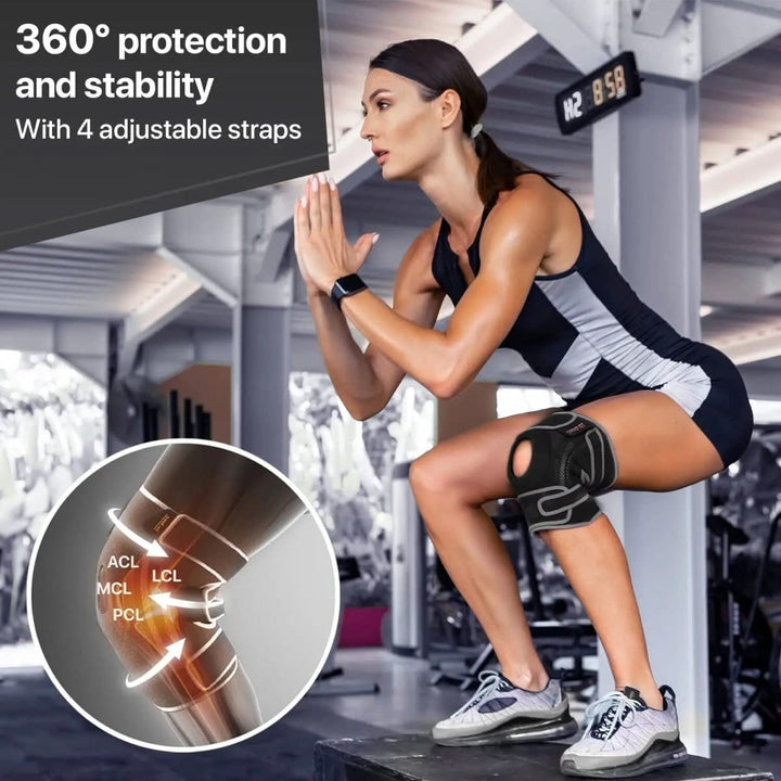 Lisslune | Adjustable knee brace with spring support for larger sizes