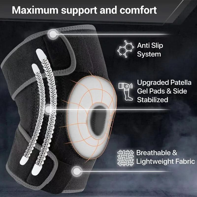 Lisslune | Adjustable knee brace with spring support for larger sizes