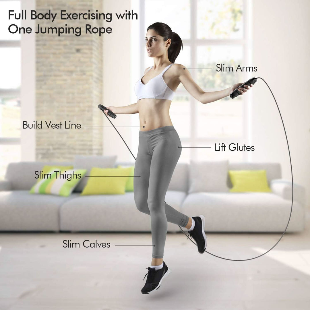 Lisslune | FlexiJump – Adjustable Jump Rope for Cardio & Coordination Training
