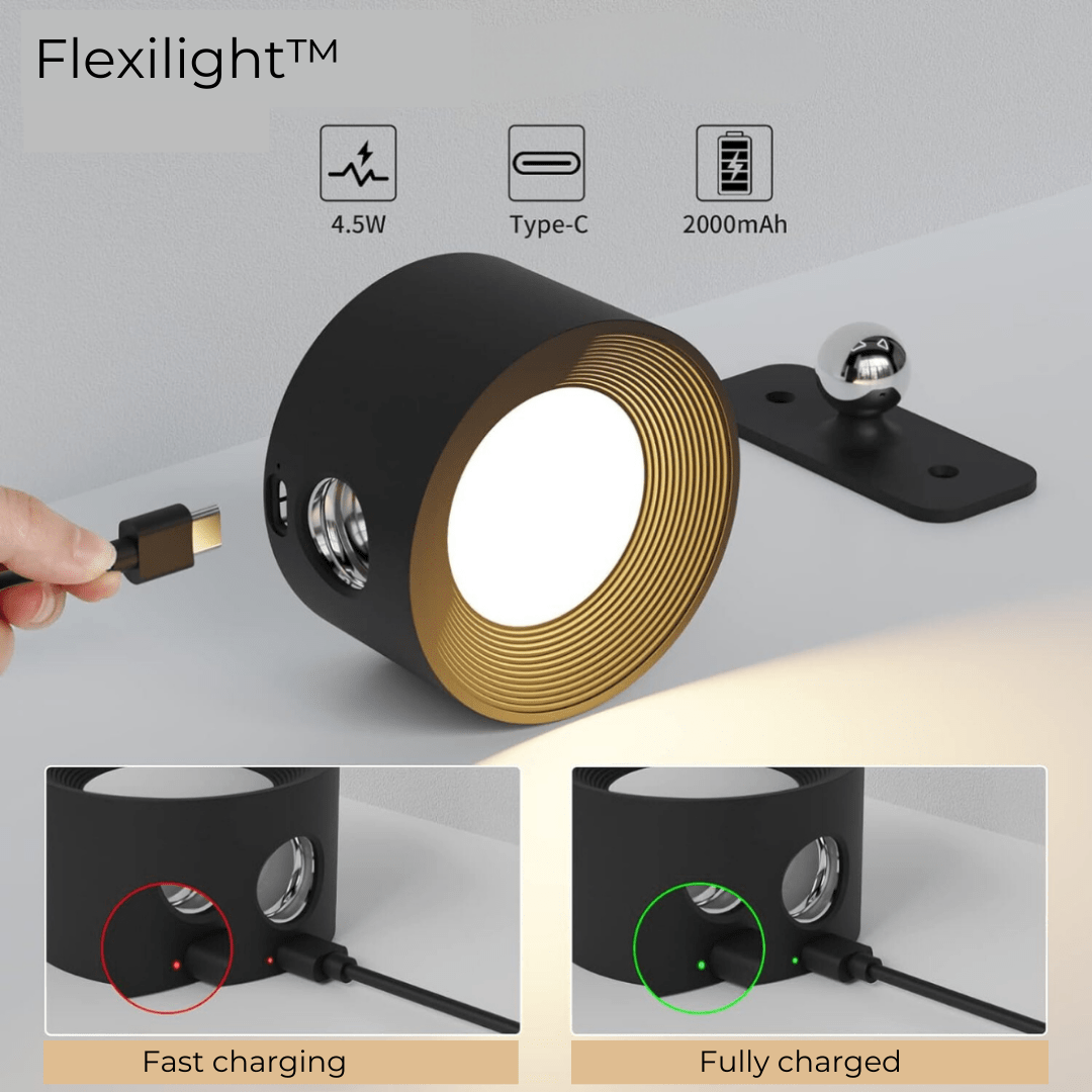 Lisslune | Wireless Rechargeable 360° Wall Light | Energy-Saving LED, Touch Control & Versatile for Home Lighting