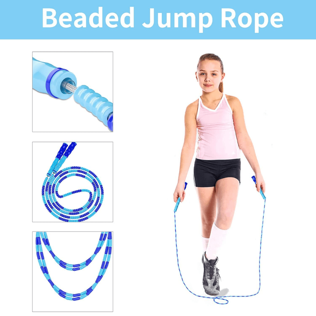 Lisslune | Adjustable Beaded Jump Rope for Effective Cardio Training