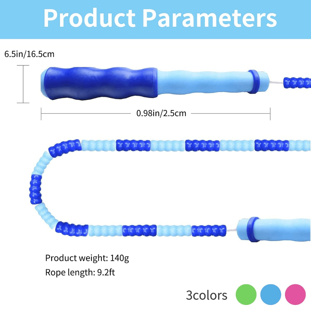 Lisslune | Flexirope – Adjustable Beaded Jump Rope for Effective Cardio Training