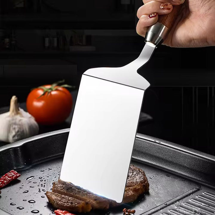Lisslune | Stainless Steel Kitchen Spatula with Wooden Handle