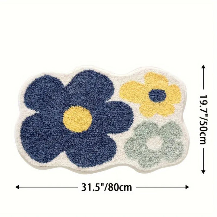 Lisslune | Floral Tufted Absorbent Bath Mat