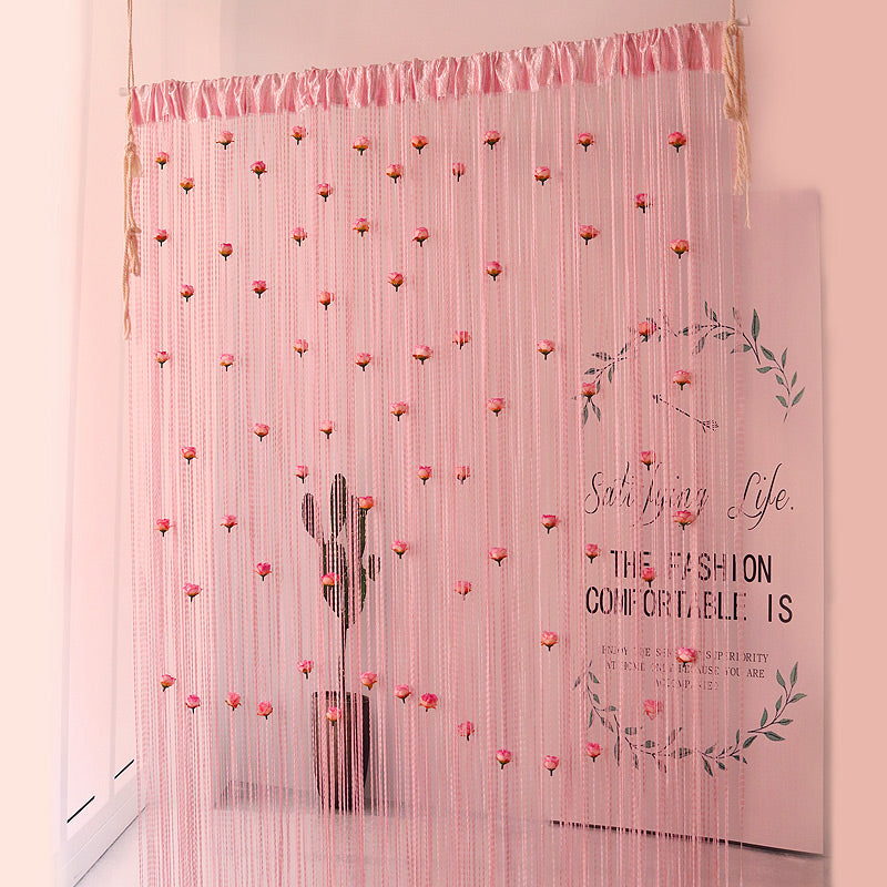 Lisslune | Floral Decorative Hanging Room Divider Curtain