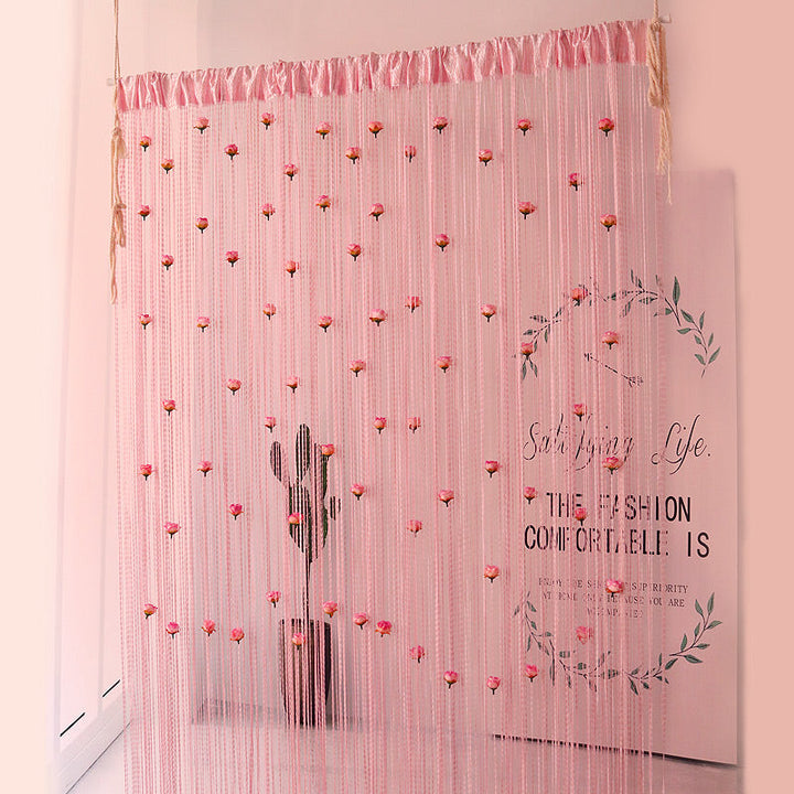 Lisslune | Floral Decorative Hanging Room Divider Curtain