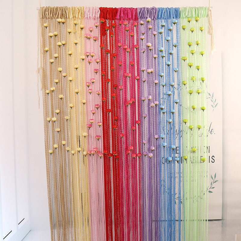 Lisslune | Floral Decorative Hanging Room Divider Curtain