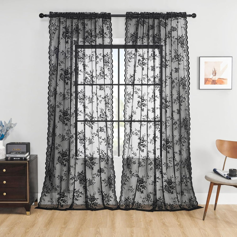 Lisslune | Floral Grace Sheer Curtains