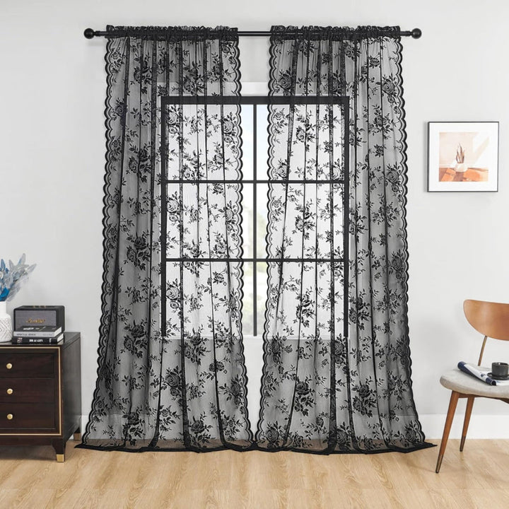 Lisslune | Floral Grace Sheer Curtains