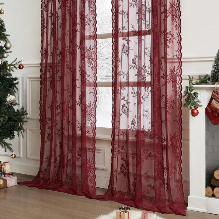 Lisslune | Floral Grace Sheer Curtains
