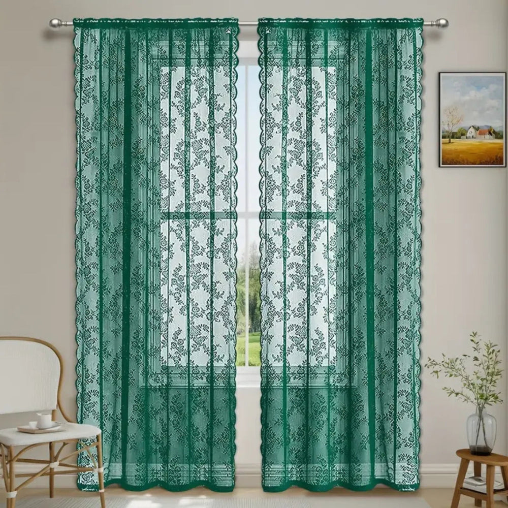 Lisslune | Floral Grace Sheer Curtains