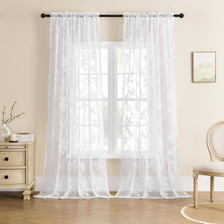 Lisslune | Floral Grace Sheer Curtains