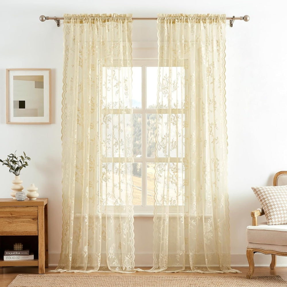 Lisslune | Floral Grace Sheer Curtains