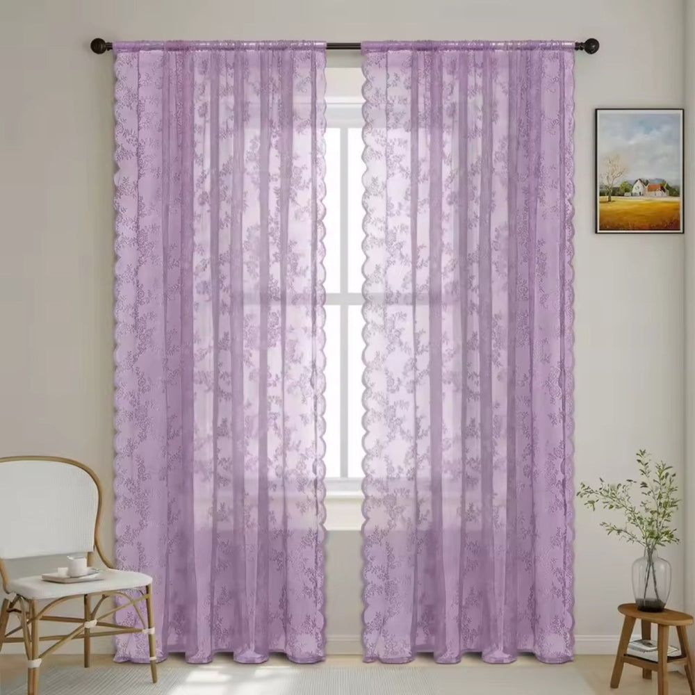 Lisslune | Floral Grace Sheer Curtains