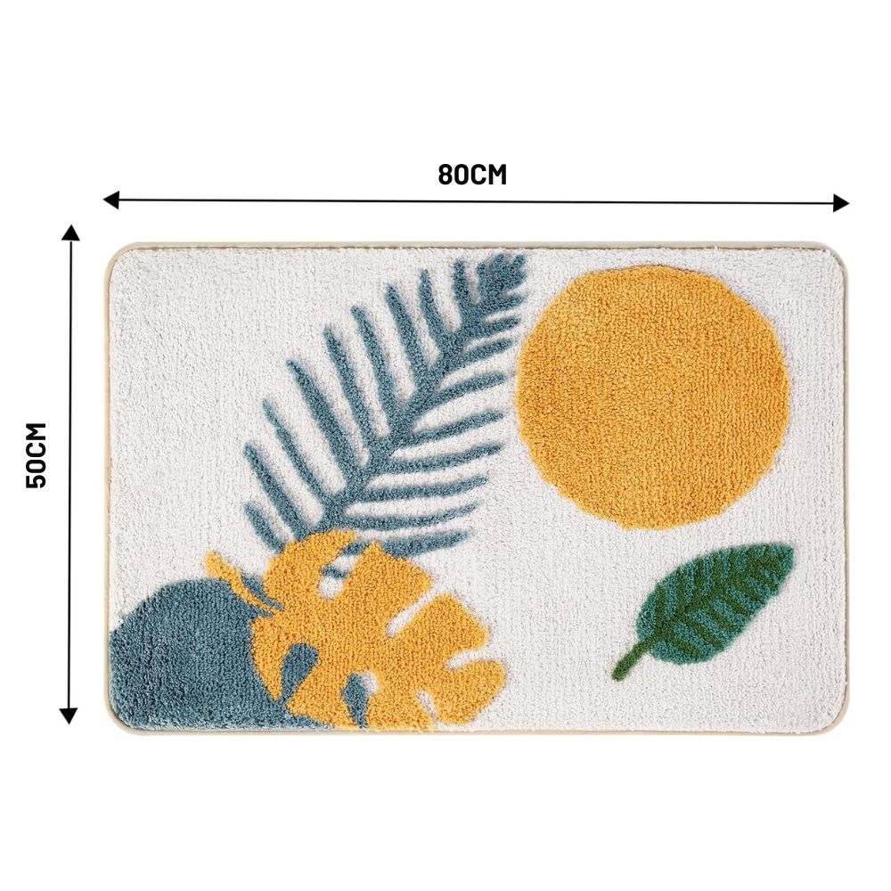 Lisslune | Floral Non-Slip Bathmat