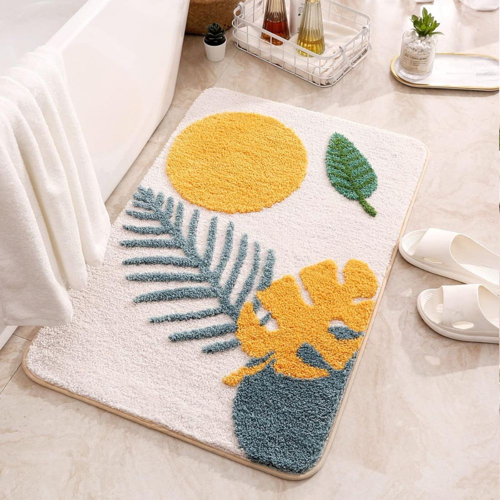 Lisslune | Floral Non-Slip Bathmat