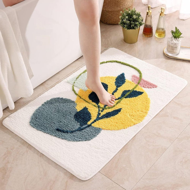 Lisslune | Floral Non-Slip Bathmat