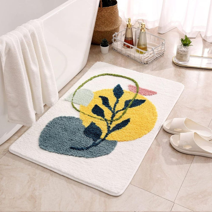 Lisslune | Floral Non-Slip Bathmat