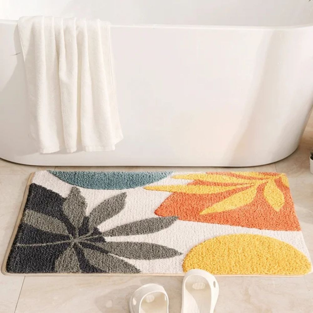 Lisslune | Floral Non-Slip Bathmat