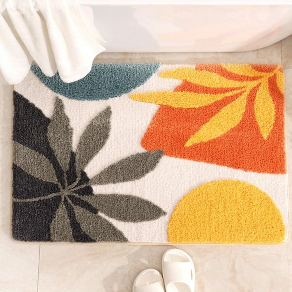 Lisslune | Floral Non-Slip Bathmat