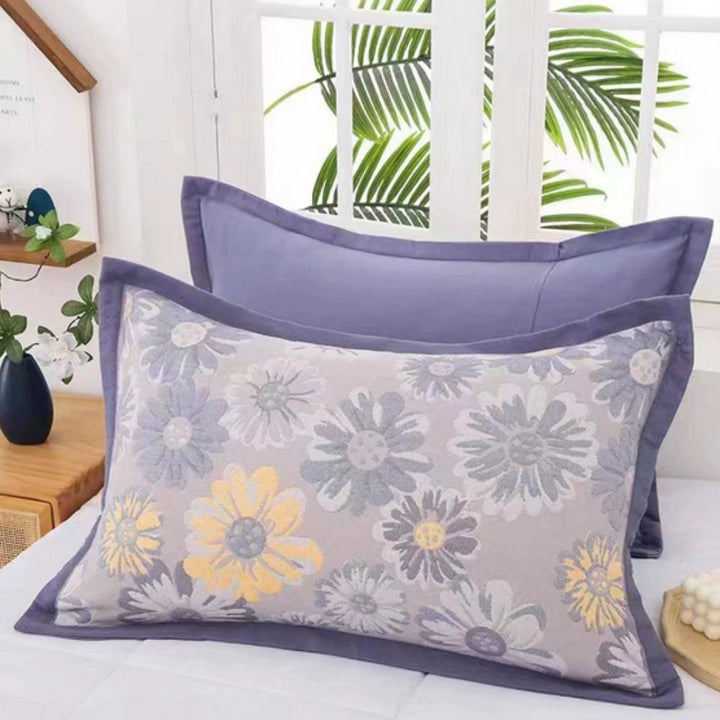Lisslune | Floral Print Cotton Pillowcase | 2pcs