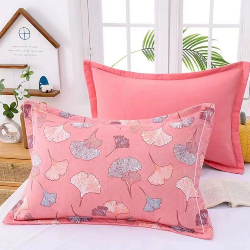 Lisslune | Floral Print Cotton Pillowcase | 2pcs