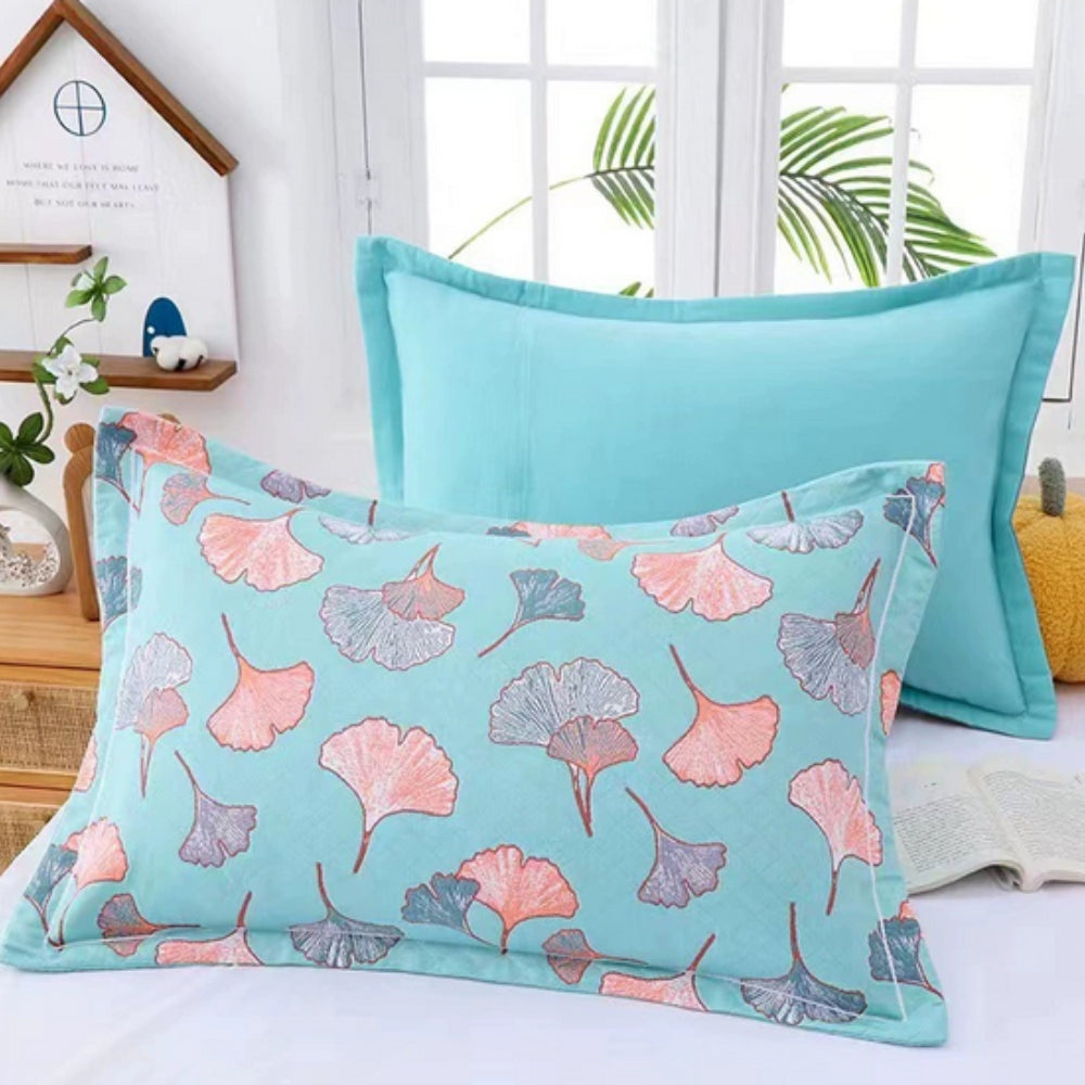 Lisslune | Floral Print Cotton Pillowcase | 2pcs