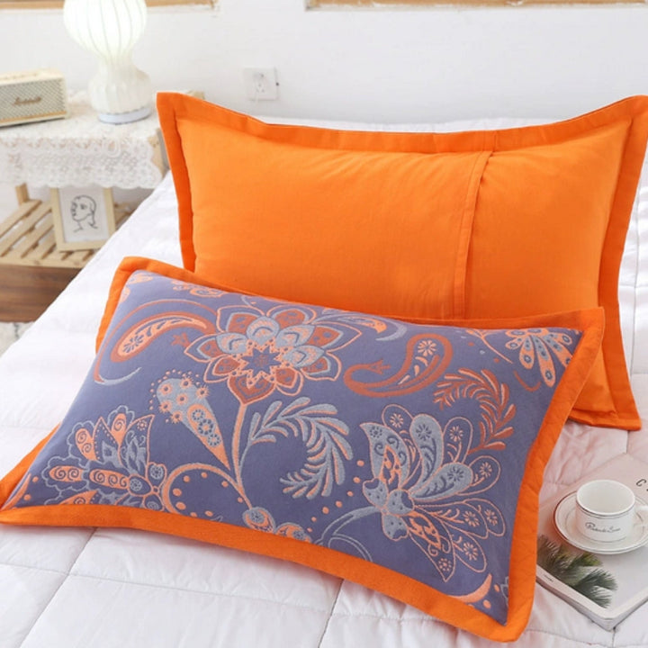 Lisslune | Floral Print Cotton Pillowcase | 2pcs