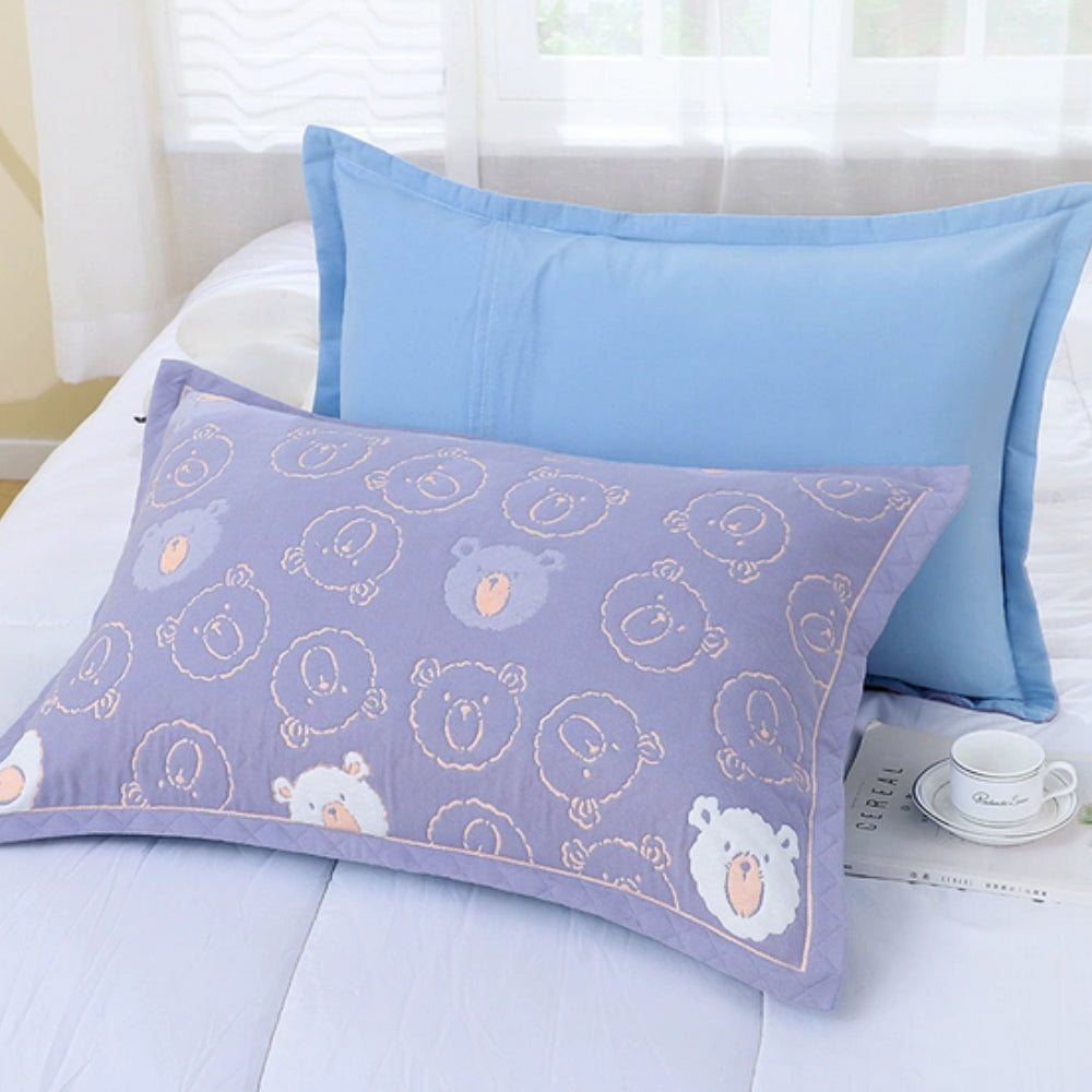 Lisslune | Floral Print Cotton Pillowcase | 2pcs