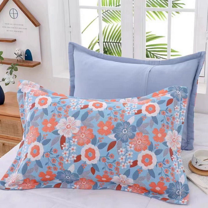 Lisslune | Floral Print Cotton Pillowcase | 2pcs