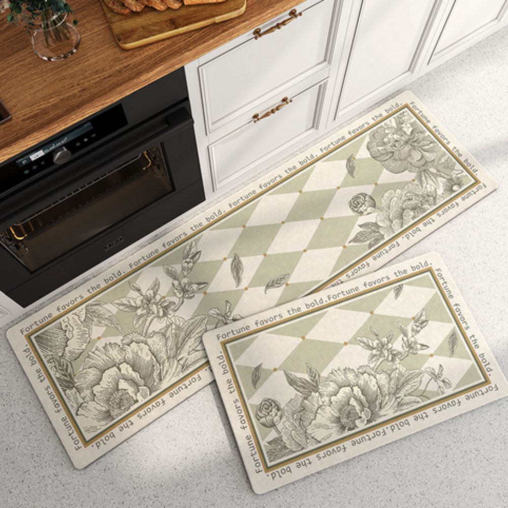 Lisslune | Floral Quick-Dry Kitchen Mat