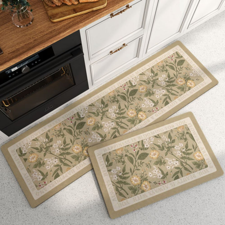 Lisslune | Floral Quick-Dry Kitchen Mat