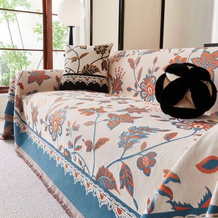 Lisslune | Floravell Vintage Chenille Sofa Cover