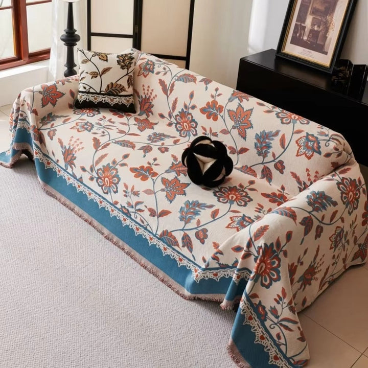 Lisslune | Floravell Vintage Chenille Sofa Cover