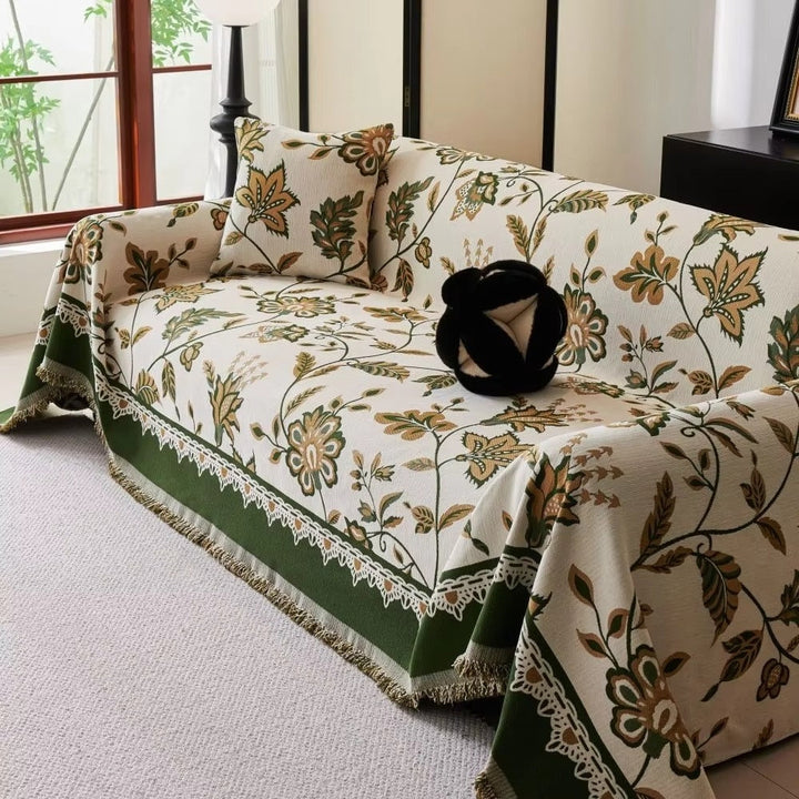 Lisslune | Floravell Vintage Chenille Sofa Cover