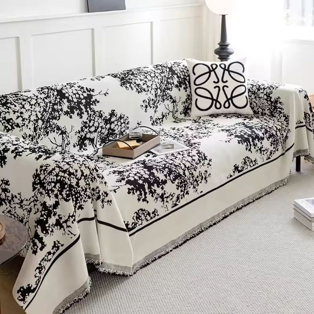 Lisslune | Chenille Flowerfield Sofa Cover