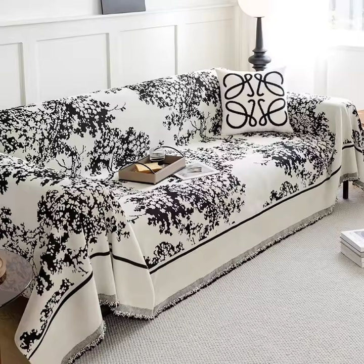 Lisslune | Chenille Flowerfield Sofa Cover