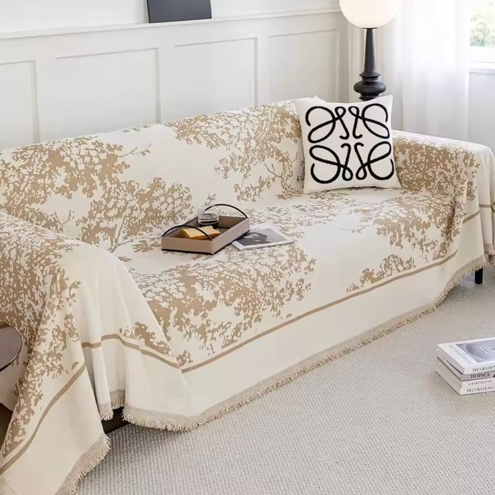 Lisslune | Chenille Flowerfield Sofa Cover