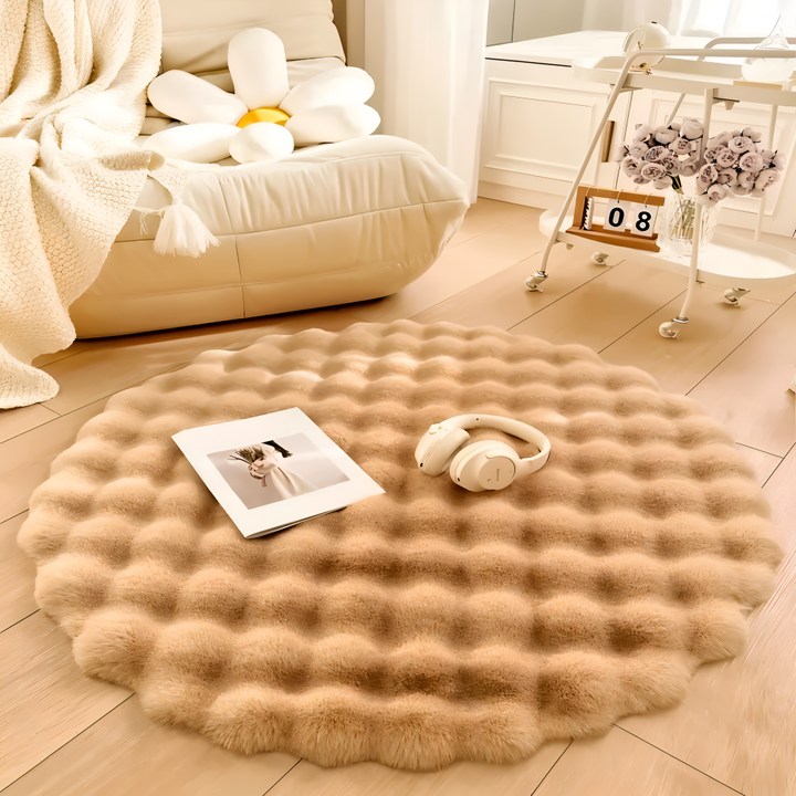 Lisslune | Round Velvet Soft Non-Slip Floor Mat – Cozy Fleece Home Decoration