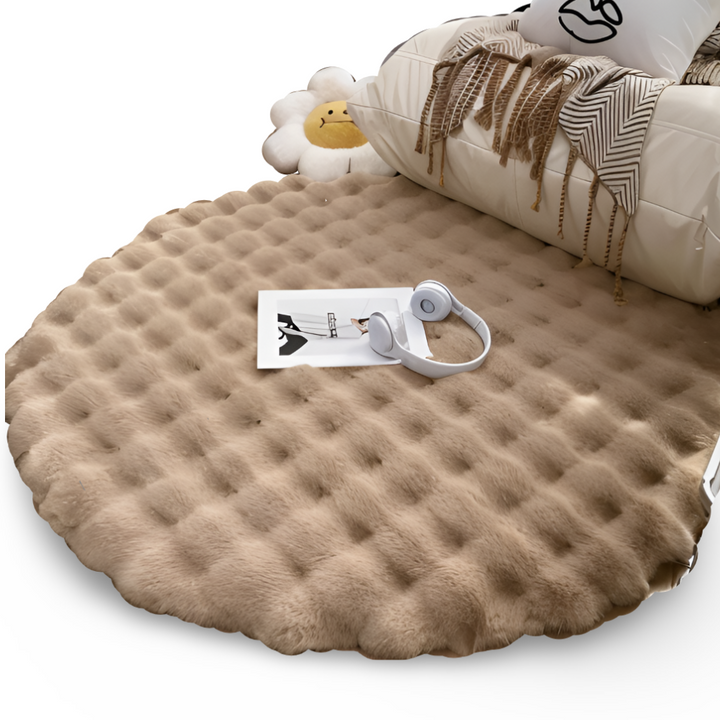 Lisslune | Round Velvet Soft Non-Slip Floor Mat – Cozy Fleece Home Decoration