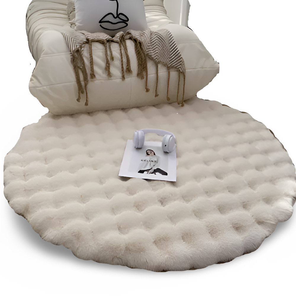 Lisslune | Round Velvet Soft Non-Slip Floor Mat – Cozy Fleece Home Decoration