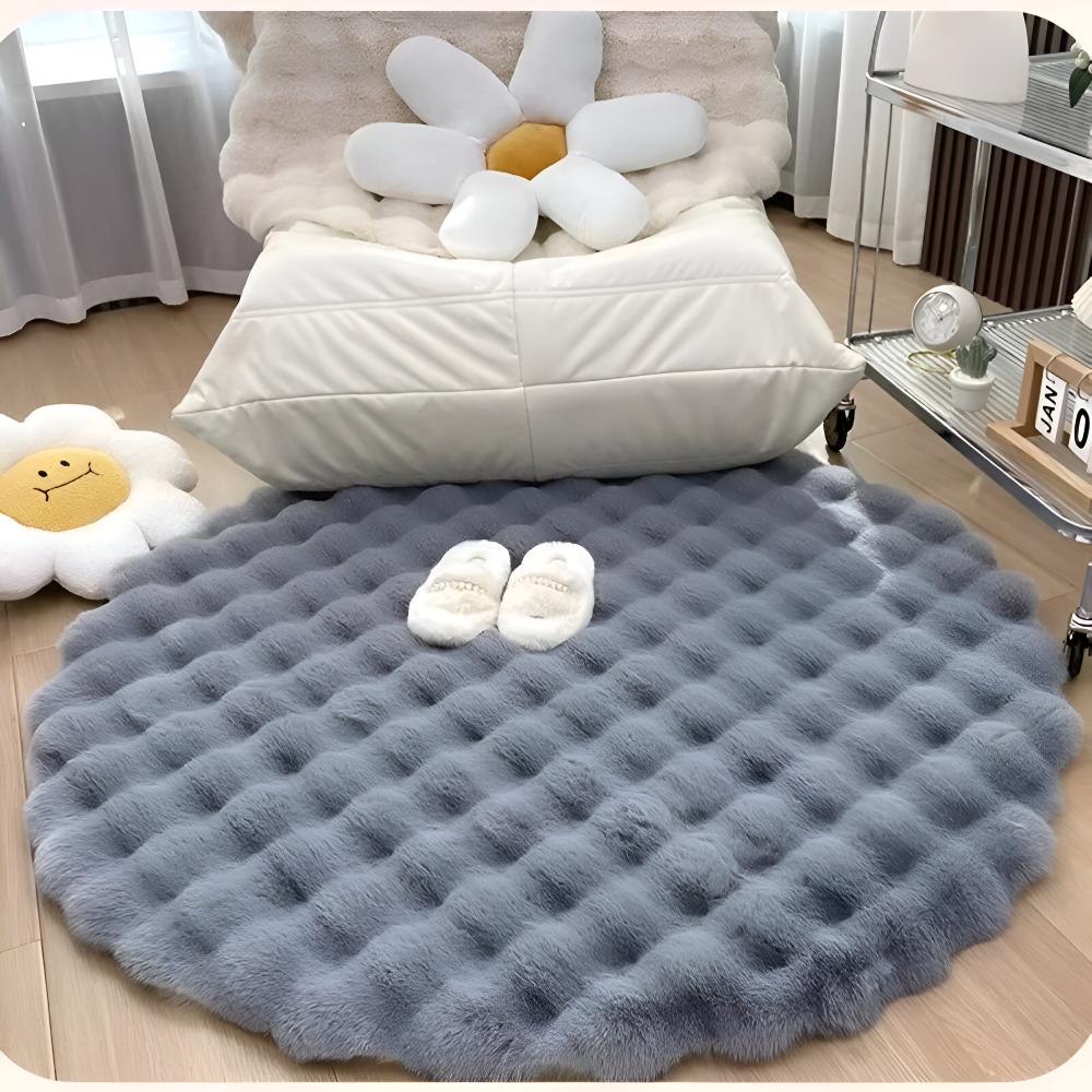 Lisslune | Round Velvet Soft Non-Slip Floor Mat – Cozy Fleece Home Decoration
