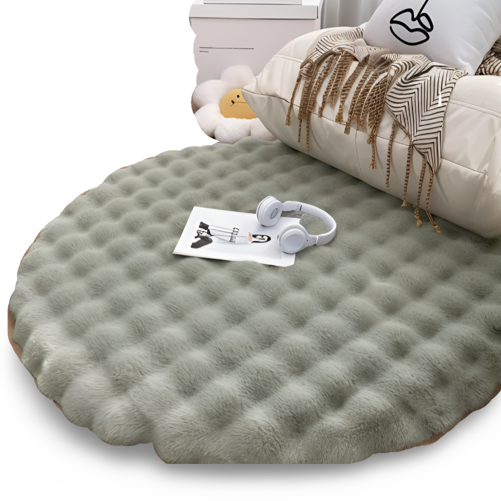 Lisslune | Round Velvet Soft Non-Slip Floor Mat – Cozy Fleece Home Decoration